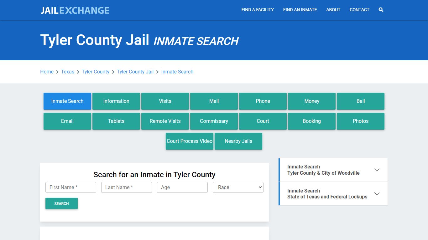 Tyler County Jail, TX Inmate Search: Roster & Mugshots