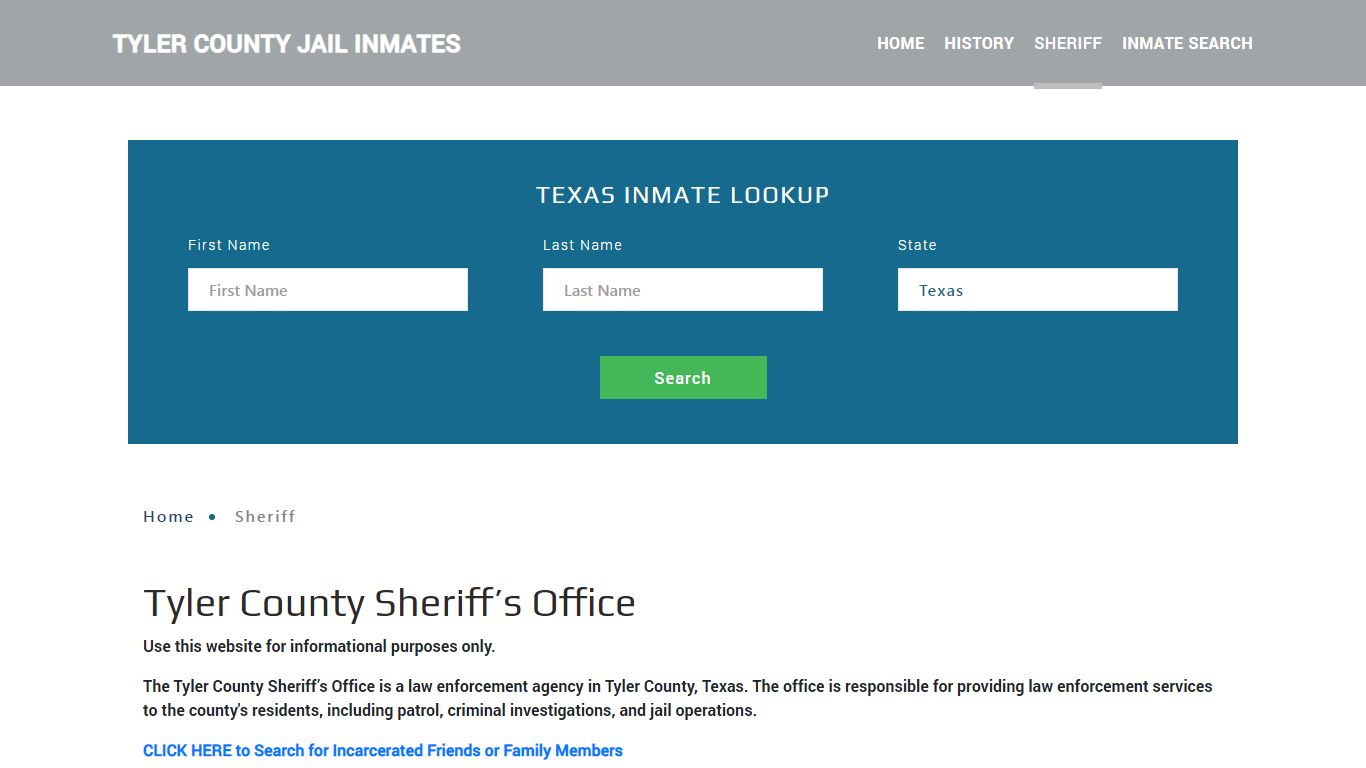 Tyler County Sheriff, TX Arrest Warrant Lookup