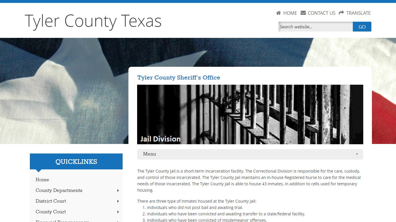 Tyler County Sheriff - Jail